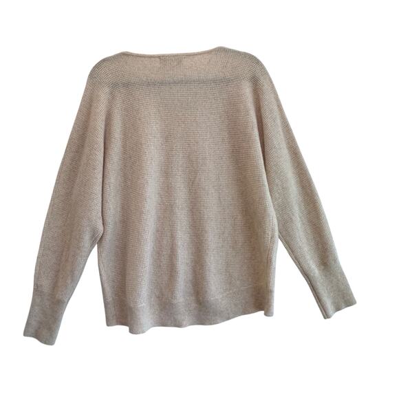 Magaschoni Cashmere Sweater XL Beige Cream Pullover Knit sweater Quiet Luxury - Picture 2 of 4